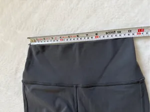 Alo Yoga Dark Gray Moto Leggings S High Rise Mesh Pleated Biker Athleisure thumbnail 7