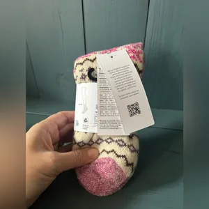 UGG Cream & Pink Fair Isle Wool-Blend Casual Socks (New) thumbnail 6
