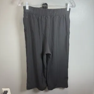 Lululemon Pants‎ Size 6 Black Noir Crop Wide Leg High Tie Waist Travel Casual thumbnail 3