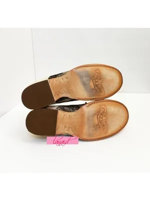 FREEBIRD by Steven NEW Mabel White Multi Pony Leather Hair Beige Brown Oxford Flat Loafers thumbnail 6