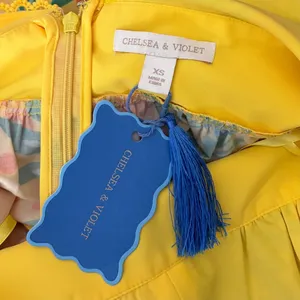 NWT!! CHELSEA & VIOLET Cecily Maxi Dress Yellow Floral Vacation Tiered X-Small thumbnail 9