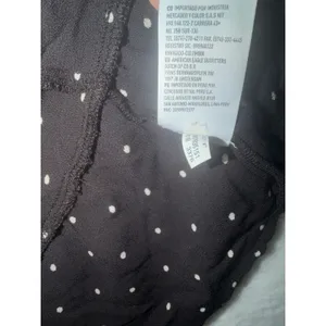 American Eagle‎ Wrap Dress Womens Medium Black Polka Dot Long Sleeve Ruffle Mini thumbnail 7