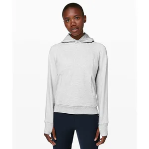 Lululemon Scuba Pullover Heathered Core Ultra Light Grey Size 10 thumbnail 13