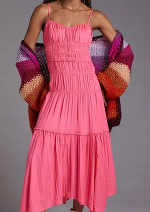 Anthropologie Elegant Pink Sleeveless Dress size 10 NWT thumbnail 1