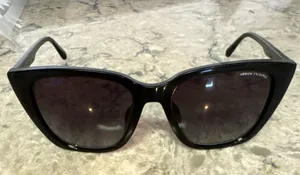 Armani Exchange Black Oversized Women's Sunglasses thumbnail 1