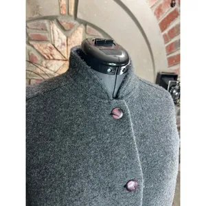 Norm Thompson coat wool patch pockets gray Size L thumbnail 3