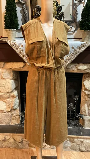 Free People utility sleeveless cropped leg jumpsuit thumbnail 7