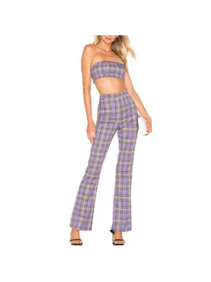 Majorelle Serrano Plaid Tube Top Medium M Revolve Festival Rave Clueless Boho thumbnail 9