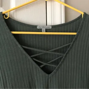 Charlotte Russe Lace Up T Shirt Green Size S thumbnail 7