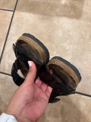 Birkenstock Black Patent Leather Arizona Double Strap Sandals thumbnail 3