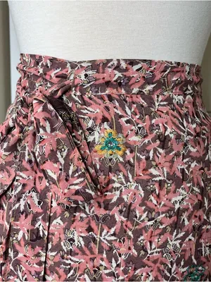 Bohemian Silk Wrap Skirt One Size Womens Floral Paisley Festival Summer Boho thumbnail 7