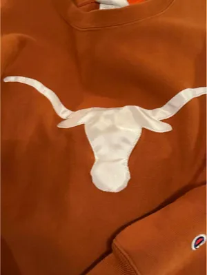 Champion Orange Longhorn Logo Sweatshirt Women’s Small thumbnail 5
