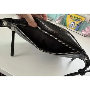 The Drop Black Faux Croc Belt‎ Bag Fanny Pack Waist Pouch Minimalist NEW thumbnail 7