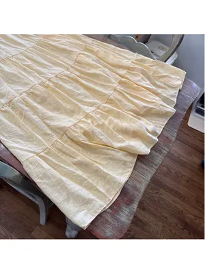 English Factory Butter Yellow Tiered Ruffle Sleeve Maxi Dress Size Large thumbnail 4