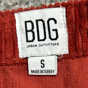 Urban Outfitters BDG Jumbo Corduroy Button-Down Mini Skirt in Red Rust sz Small thumbnail 6