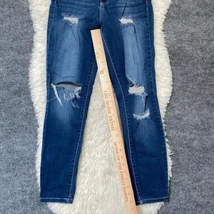 Cello Denim Blue Skinny Jeans Distressed Y2k Grunge Alt Scene Edgy Casual thumbnail 5