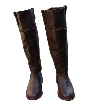 Frye Shirley Artisan Tall Dark Brown Leather Boots Size 5.5 thumbnail 3