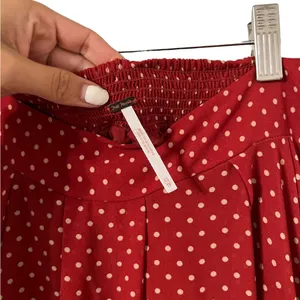 Free People Polka Dot Midi Ruffle Asymmetrical Skirt thumbnail 5
