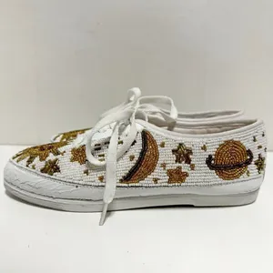 VTG Colorwerks Beaded Sneakers White Size 6 thumbnail 4