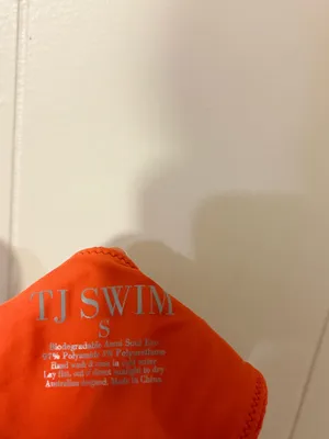 TJ Swim Ribbed Bandeau Bikini Set Rust Orange Size S Two Piece thumbnail 9