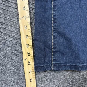 BlankNYC Womens Flare Leg Jeans Size 27‎ Dark Denim Mid Rise Bell Bottoms thumbnail 6