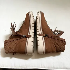 Caslon Hanley Brown Water Resistant Lace Up Boots Size 7.5 thumbnail 7