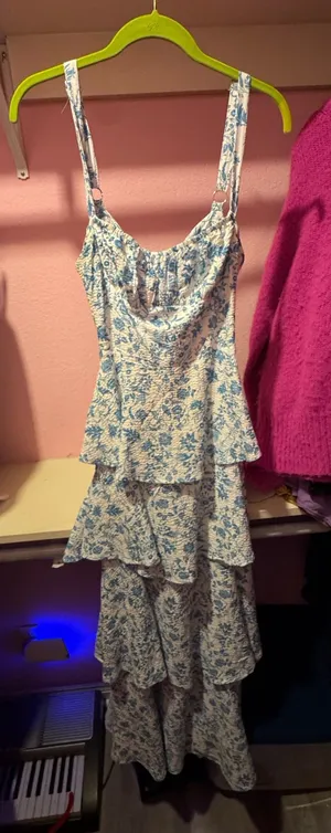 Altar'd State Floral Ruffle Dress Tiered thumbnail 1
