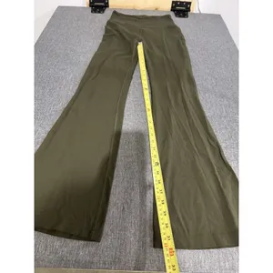 Lululemon Women's High Rise Flare Yoga Pants Olive Green Align Material Sz 6 thumbnail 3
