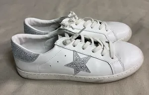 Vintage Havana “Betsy White Diamonds” Rhinestone Star Sneakers Size 8 thumbnail 1