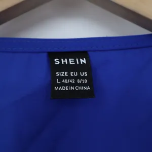 SHEIN Royal Blue Twist Front V-Neck Draped Mini Dress Womens Large thumbnail 3