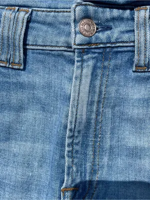 7 For All Mankind Paper Bag Jean Women 27” High Waist Skinny Frayed Ruffle Waist thumbnail 5
