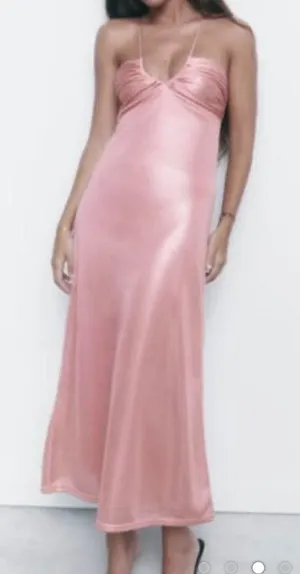 Zara pink dress thumbnail 1