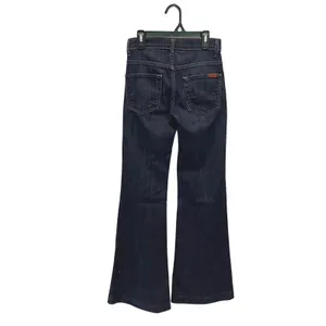 7 For All Mankind Dojo Flare Jeans Womens 23 Dark Wash Boho Wide Leg thumbnail 5