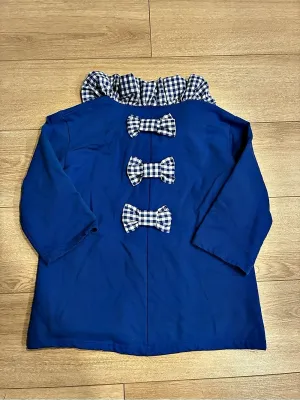 Elizabeth Wilson Women’s Blue Gingham Ruffle 3/4 Sleeve Top Size M thumbnail 2