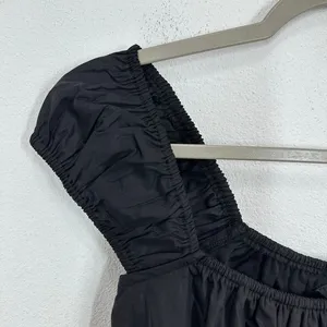 Lulus Black Square Neck Puff Sleeve Cropped Peplum Top Size S NWT‎ thumbnail 8