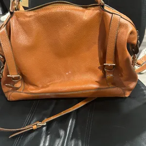 Ora Delphne Leather Satchel Handbag - Tan thumbnail 1