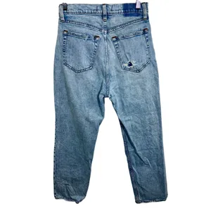 NEW Abercrombie & Fitch Ankle Straight Ultra High Rise Blue Denim Jeans Sz 28 6 thumbnail 2