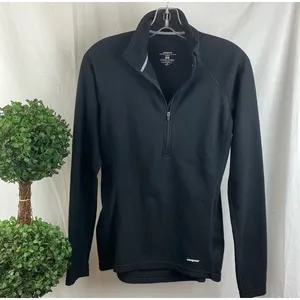 Patagonia Black Quarter Zip Capalene Base Layer Long Sleeve Shirt M thumbnail 3