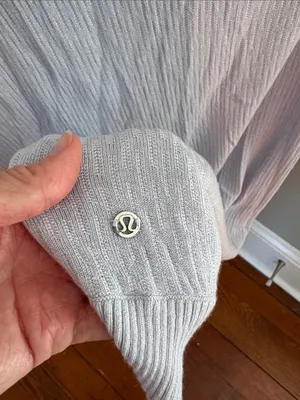 lululemon athletica Light Gray Periwinkle Open-Front‎ Knit Cardigan One Size thumbnail 4
