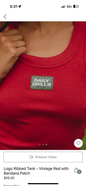 Red Daily Drills Bandana Tank thumbnail 5