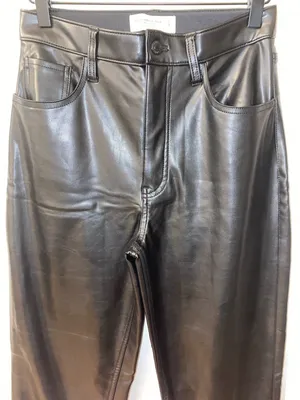 Abercrombie & Fitch The 90’s Straight Ultra High Rise Faux Leather Pants Size 4 thumbnail 2