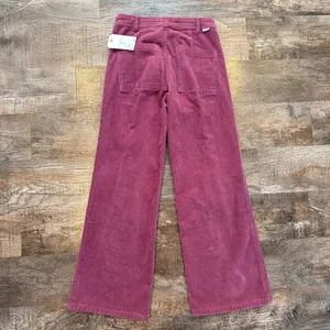 NWT Billabong Be Free Purple Corduroy Cropped Wide Leg Pants Size 25 Bohemian thumbnail 5