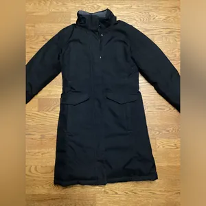 Eddie Bauer Extreme Temp Down filled long stadium coat Black Size Small thumbnail 13