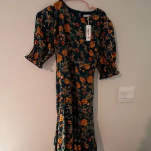 Baltic Born NWT Charlie Flare Dress Topaz +‎ Rust Floral M thumbnail 6