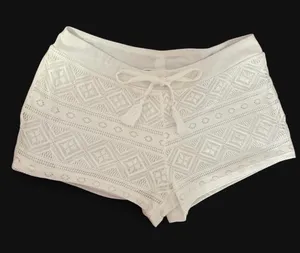No Boundaries white lace low rise shorts thumbnail 1