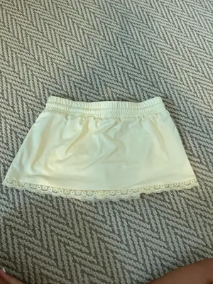 Cream mini skirt White Size M thumbnail 2