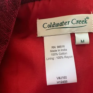 COLDWATER CREEK Red & Pink Jacket Feels Like Velvet thumbnail 4