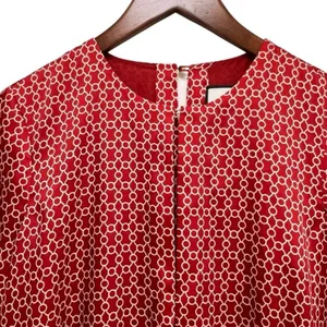 ALEXIS Coretti Mini Dress Silk Blouson Top Flounce Hem Printed Women's Size M thumbnail 6