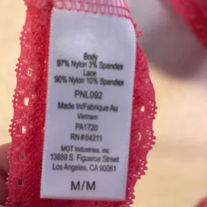 In Bloom by Jonquil Pink Lace Halter Teddy Bodysuit Thong Medium Valentines Day‎ thumbnail 5