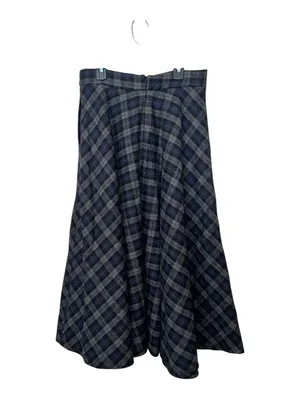 CoMMENSE Plaid Tweed Midi Skirt SPU: OA250929034 COLOR - Navy, Size Medium NWT thumbnail 5